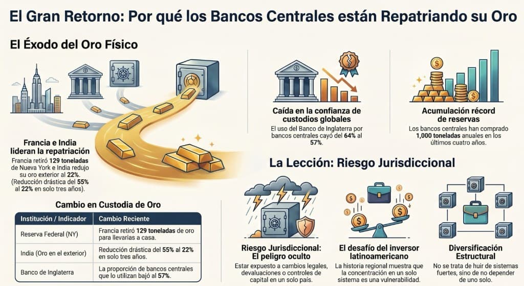 Infografía: El gran retorno del oro de los bancos centrales